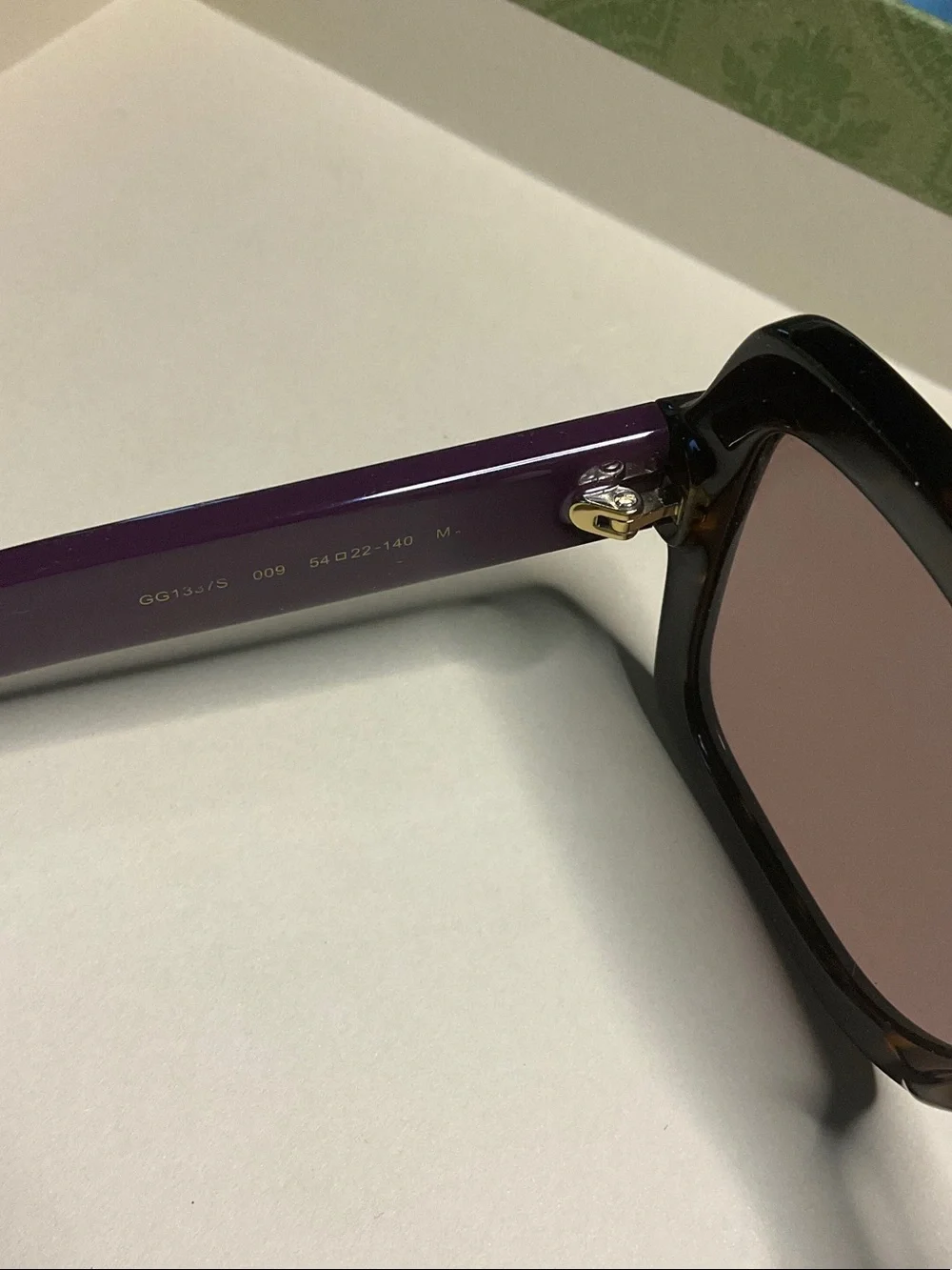 Gucci Tortoiseshell Square Sunglasses with Brown Lenses - Picture 10 of 10